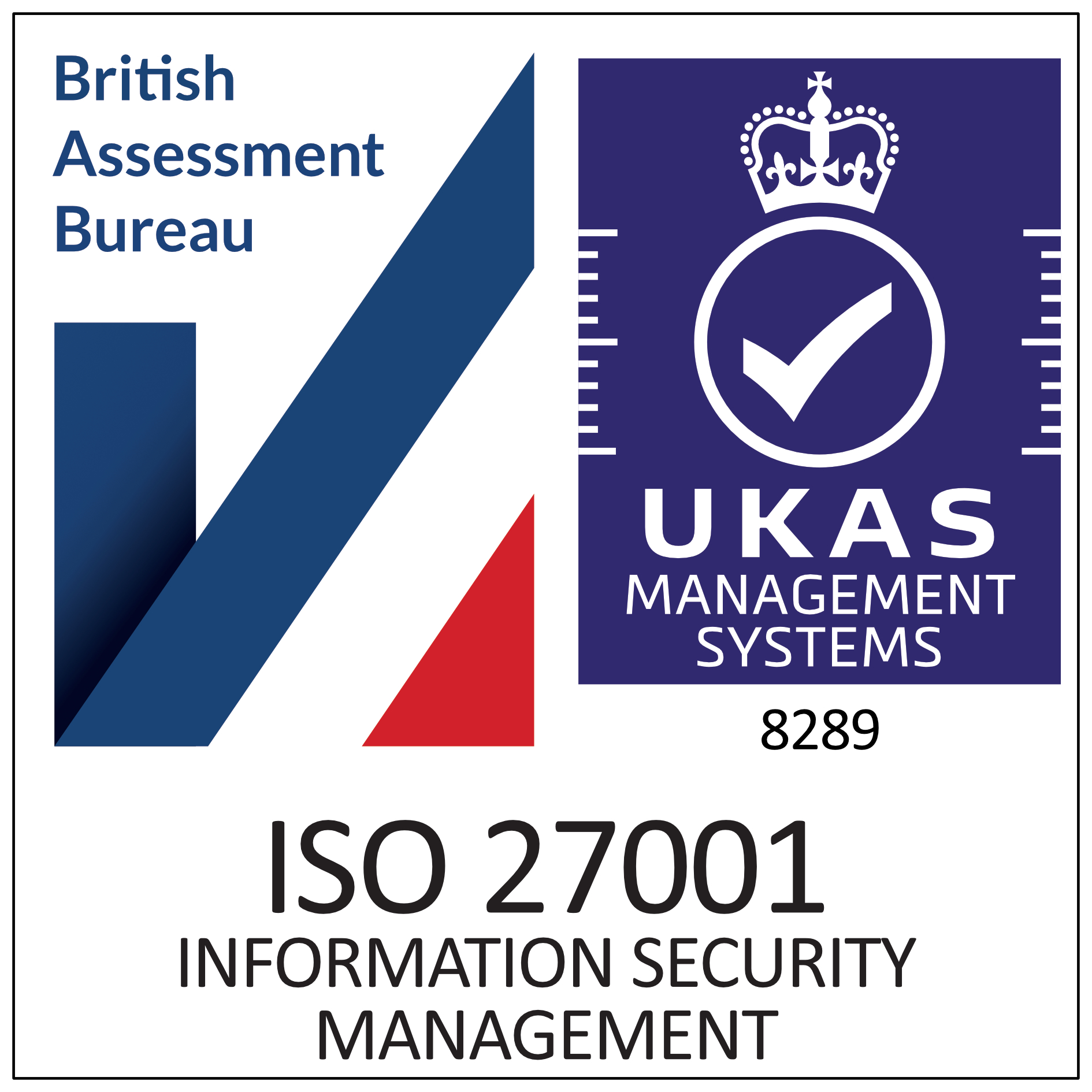 UKAS ISO 27001 Information Security Management accreditation logo
